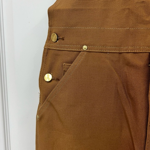NWOT Men’s Light Brown Carhartt Work Overalls - Picture 12 of 16
